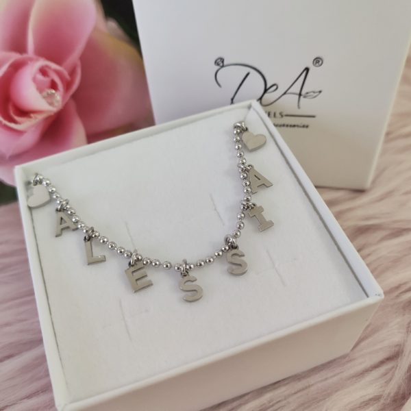 FUNEIA Collana Donna Con Iniziale – Ciondolo Lettera Maiuscola In Oro O Argento, Gioiello Personalizzato Regalo Per Compleanno, Festa Mamma, San Valentino
