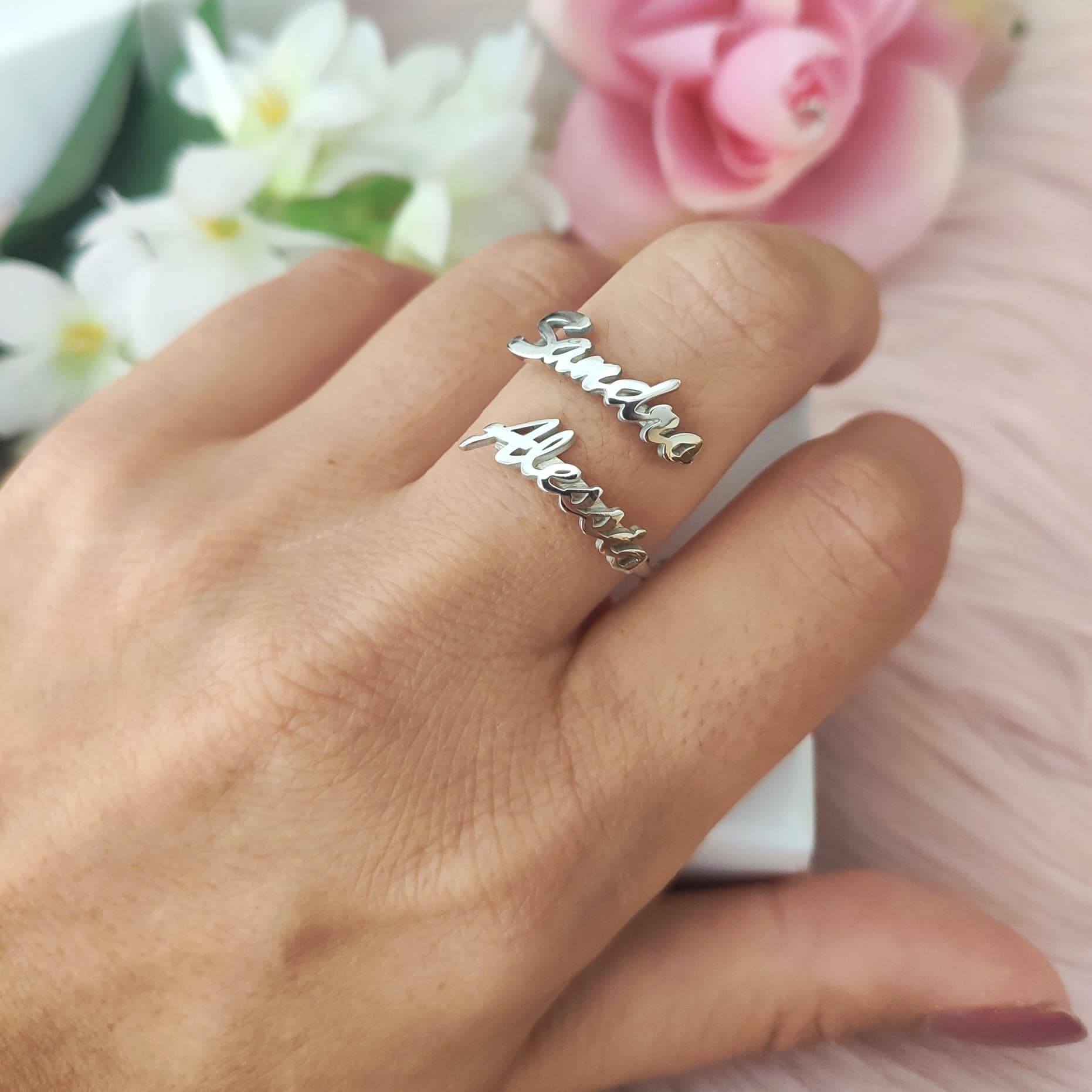 Anello Doppia Croce Paula & Fritz In Acciaio 316L Con Zirconi – Argento, Oro E Oro Rosa – Misure 49-59